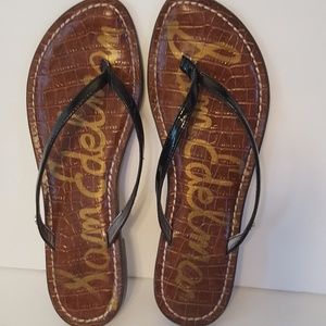Sam Edelman 8 flip flops, brown & black